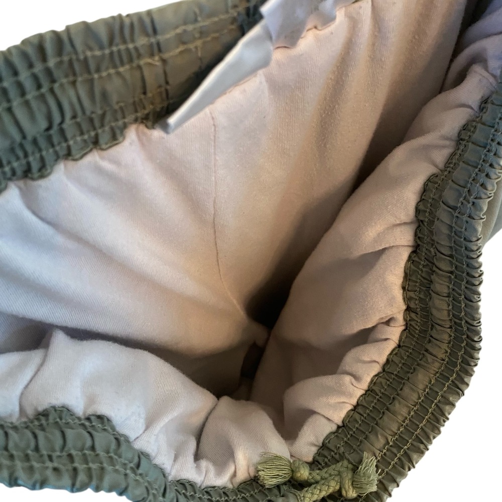 Le Coq Sportif VTG 90 Olive Green Track Pants Women XL Zipper Ankle Lined Jogger - Picture 11 of 14